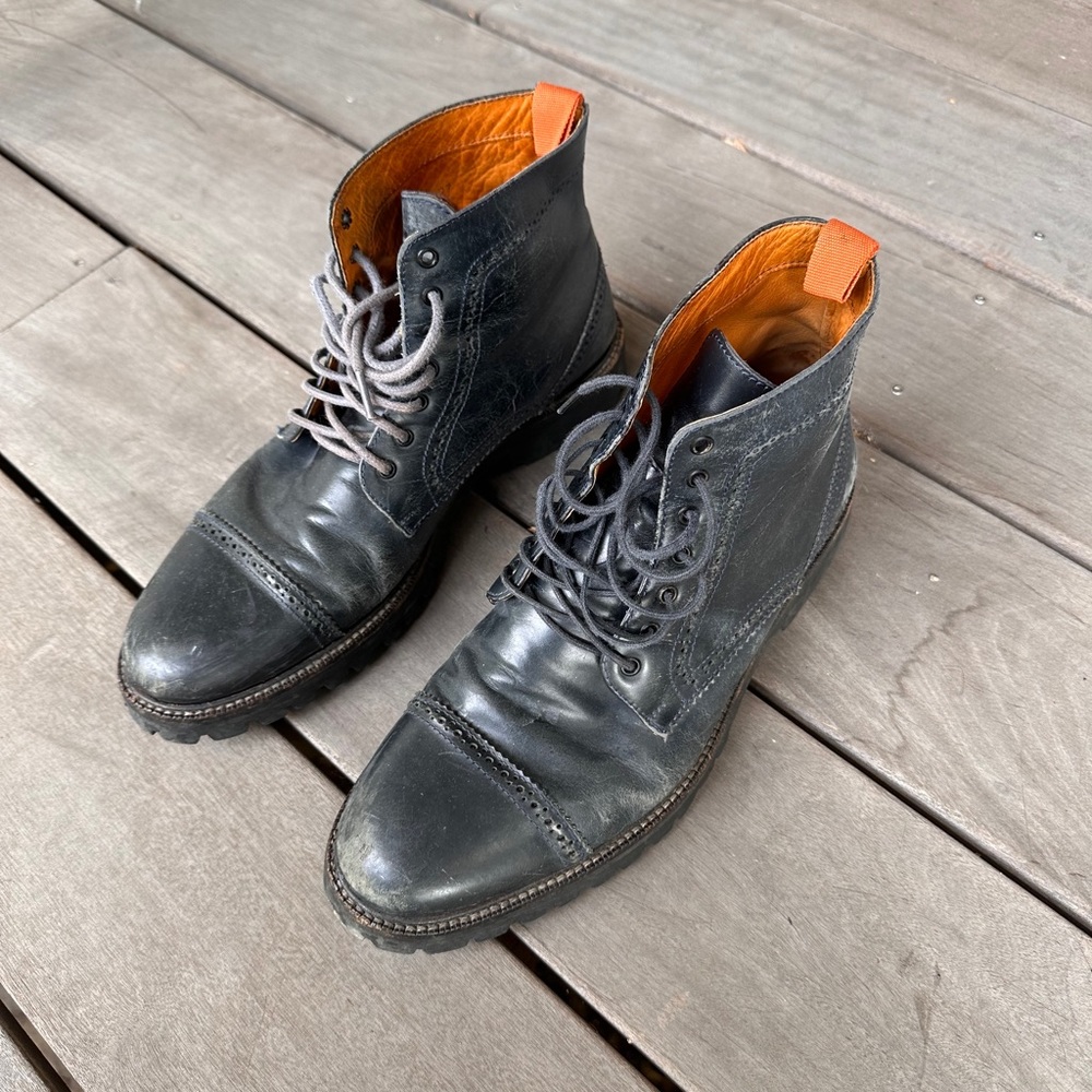 Navy Boots from a Brazilian brand